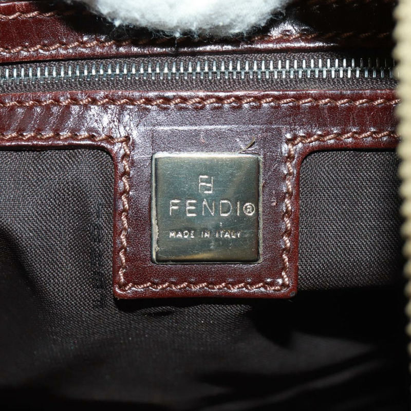 【日本直送】FENDI Mamma Baguette 肩背包 燈芯絨 米色 銀色 正品 169173SAV-19