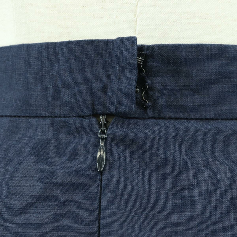 【日本直送】香奈兒 (CHANEL) 夾克半身裙套裝，亞麻材質，海軍藍，CC標誌，貨號158556M-20