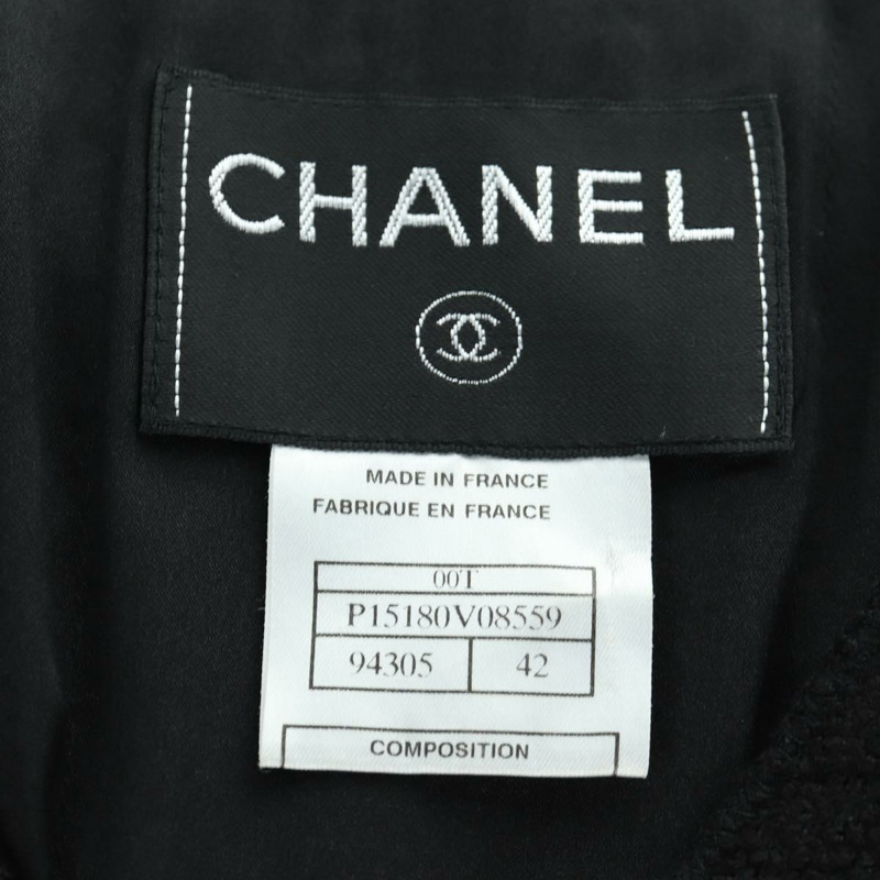 【日本直送】香奈兒黑色棉質夾克，CC標誌，貨號158557M-8