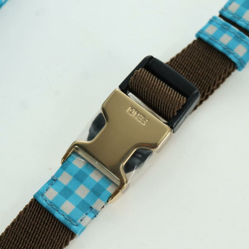 【日本直送】FENDI Mamma Baguette 肩背包 尼龍材質 兩用 淺藍色 金色 正品 171465M-7