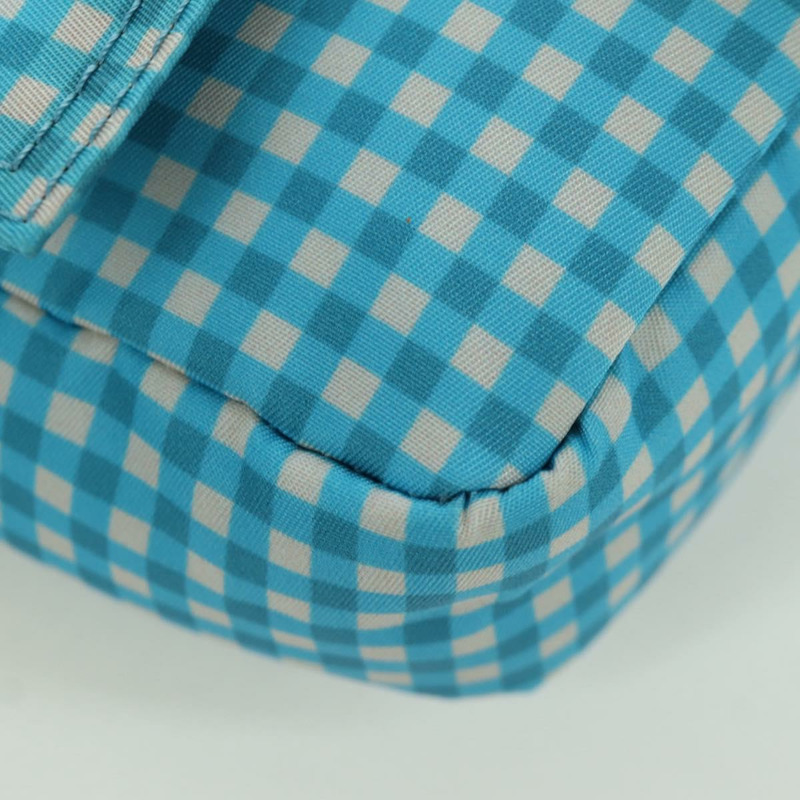 【日本直送】FENDI Mamma Baguette 肩背包 尼龍材質 兩用 淺藍色 金色 正品 171465M-15