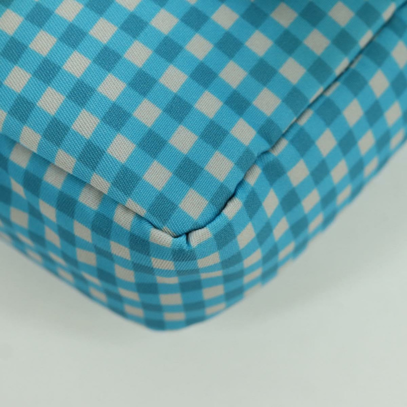 【日本直送】FENDI Mamma Baguette 肩背包 尼龍材質 兩用 淺藍色 金色 正品 171465M-16