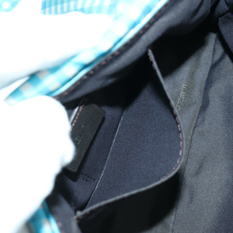 【日本直送】FENDI Mamma Baguette 肩背包 尼龍材質 兩用 淺藍色 金色 正品 171465M-26