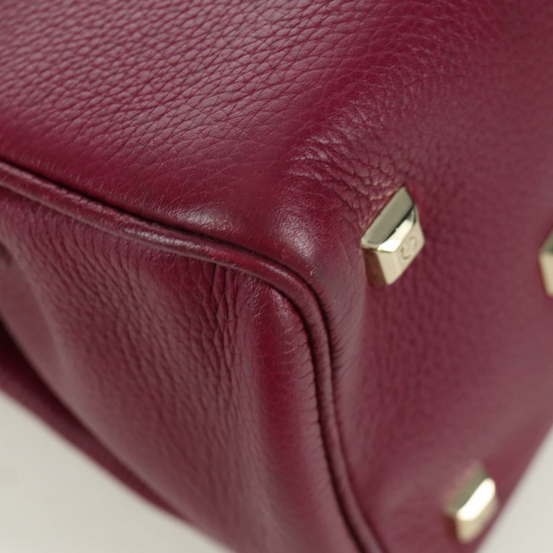 【日本直送】Salvatore Ferragamo Gancini 手提包 皮革 兩用 紫色 金飾 正品 171454A-12