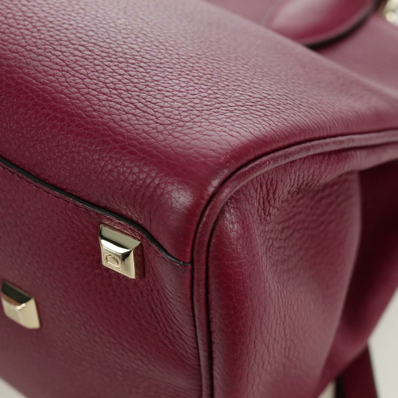 【日本直送】Salvatore Ferragamo Gancini 手提包 皮革 兩用 紫色 金飾 正品 171454A-15