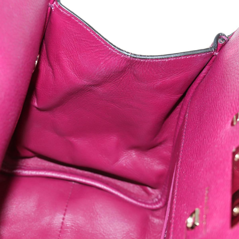 【日本直送】Salvatore Ferragamo Gancini 手提包 皮革 兩用 紫色 金飾 正品 171454A-21