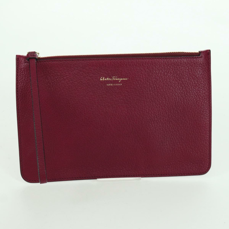 【日本直送】Salvatore Ferragamo Gancini 手提包 皮革 兩用 紫色 金飾 正品 171454A-24