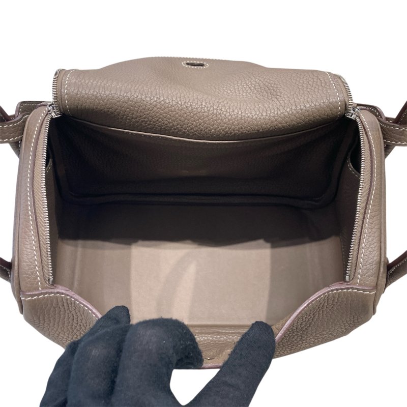 Hermès 愛馬仕 Lindy 26 大象灰 TC皮 手提肩背包-10