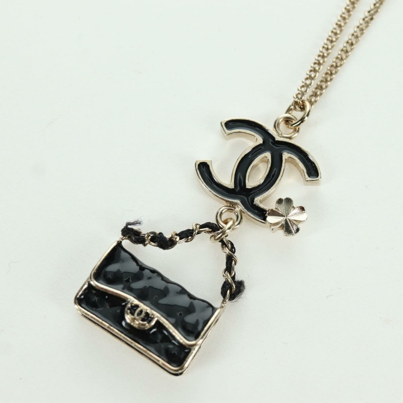 【日本直送】香奈兒 COCO 標誌項鍊，香檳金金屬材質，CC 標誌，正品編號 171474SAM-2