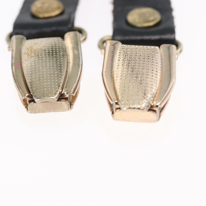 【日本直送】香奈兒帆布黑色雙C吊帶背帶 Auth 173409V-10