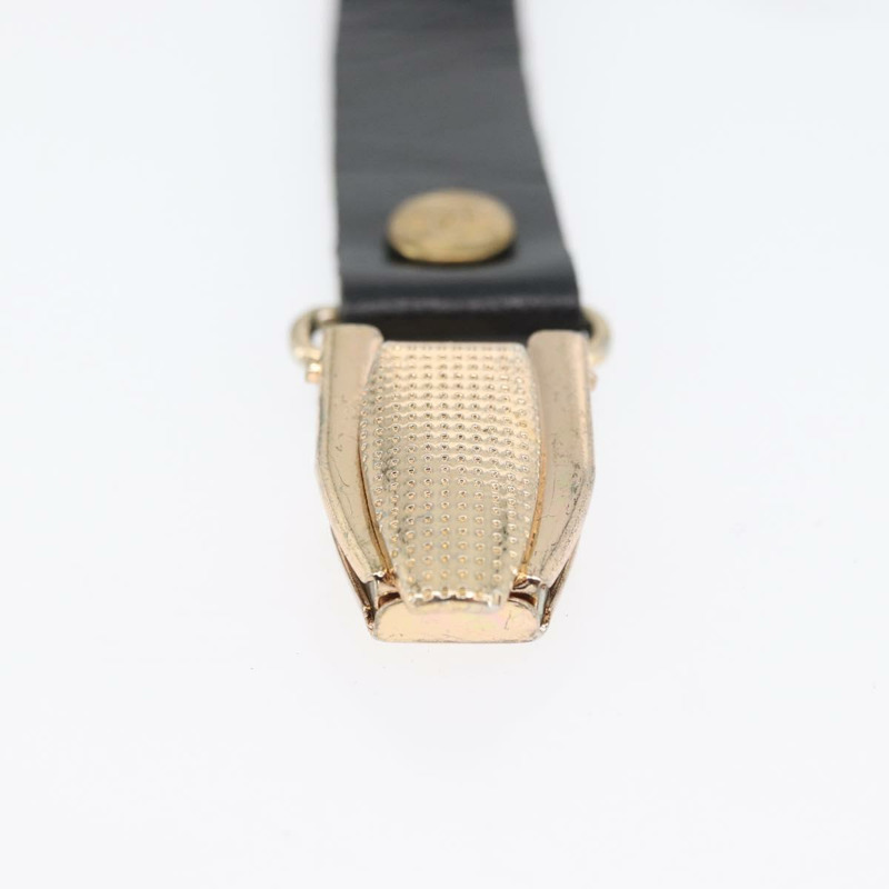 【日本直送】香奈兒帆布黑色雙C吊帶背帶 Auth 173409V-12