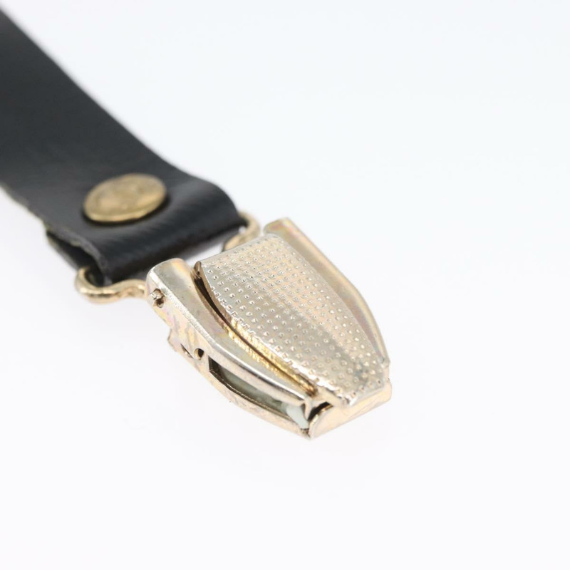 【日本直送】香奈兒帆布黑色雙C吊帶背帶 Auth 173409V-13