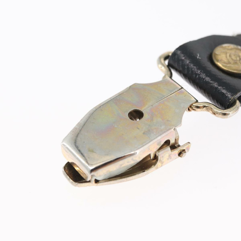 【日本直送】香奈兒帆布黑色雙C吊帶背帶 Auth 173409V-21