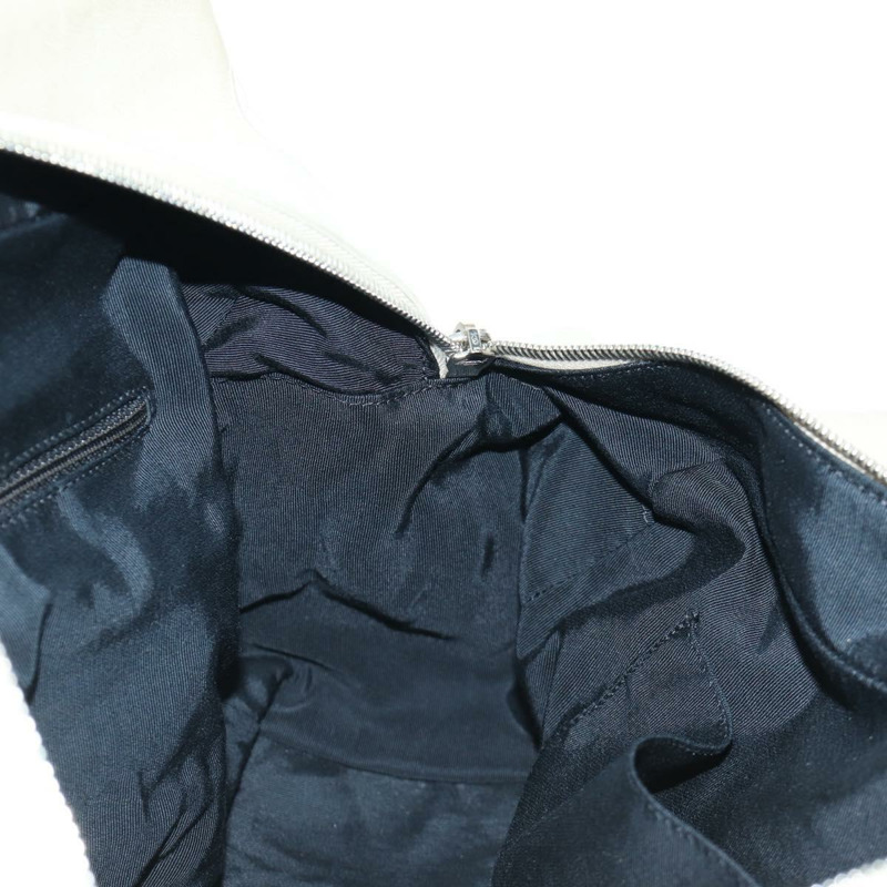 【日本直送】香奈兒 (CHANEL) 絎縫鏈條肩背包，象牙色皮革，銀色雙C標誌，貨號 171501A-16