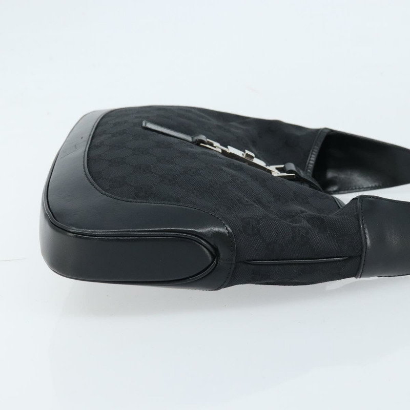 【日本直送】GUCCI GG帆布Jackie肩背包 黑色 銀色 001 3306 1956 正品 173718A-3