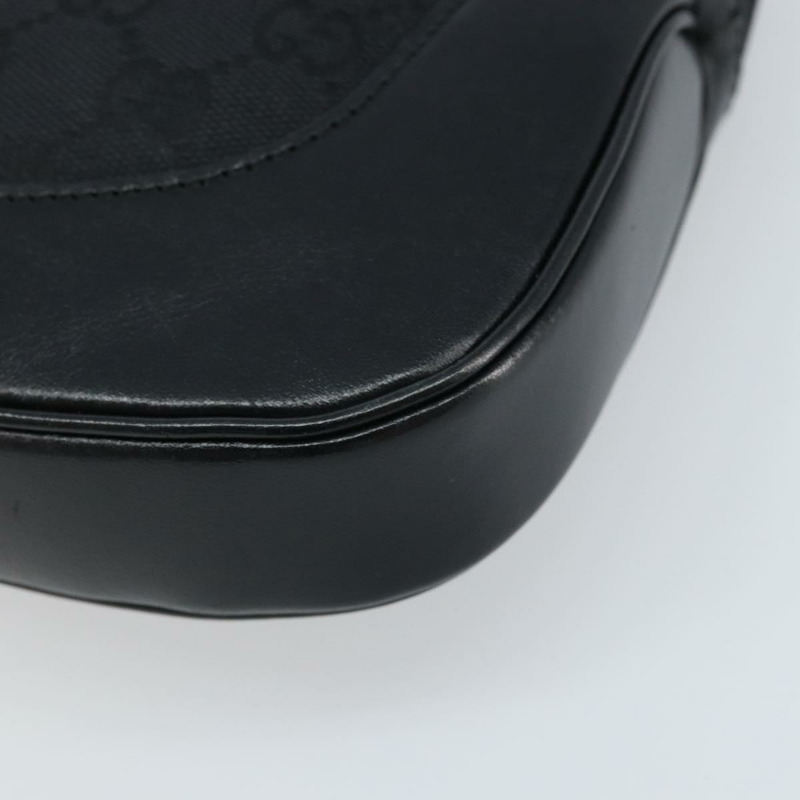 【日本直送】GUCCI GG帆布Jackie肩背包 黑色 銀色 001 3306 1956 正品 173718A-9