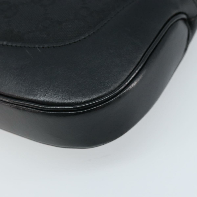 【日本直送】GUCCI GG帆布Jackie肩背包 黑色 銀色 001 3306 1956 正品 173718A-11