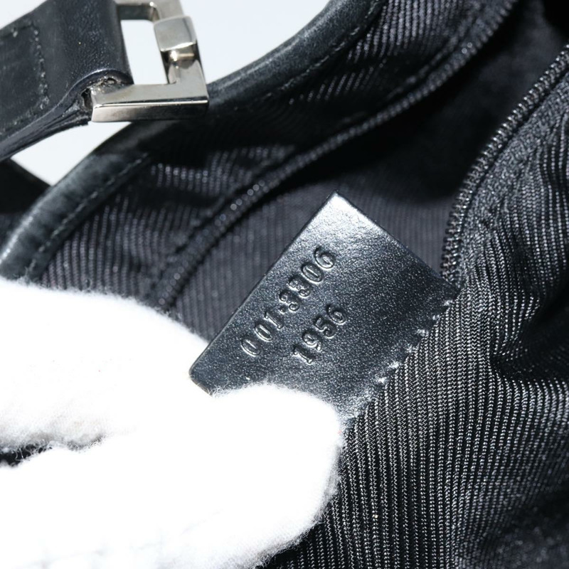 【日本直送】GUCCI GG帆布Jackie肩背包 黑色 銀色 001 3306 1956 正品 173718A-21