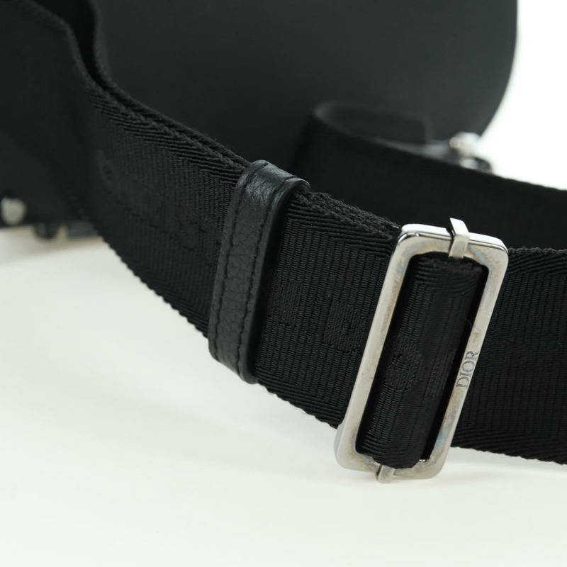 【日本直送】Christian Dior Oblique Trotter帆布馬鞍包 海軍藍 銀色 正品 172398SAM-8