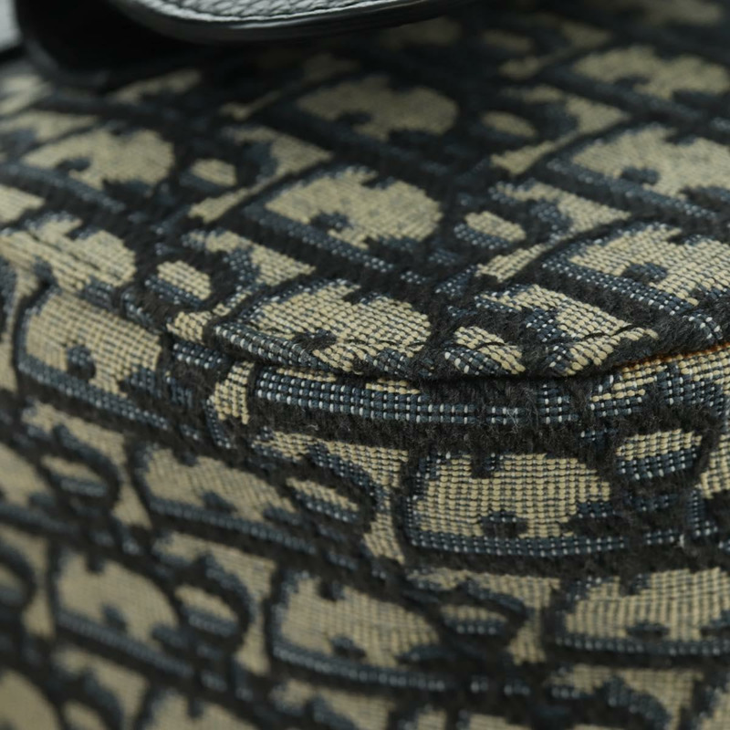 【日本直送】Christian Dior Oblique Trotter帆布馬鞍包 海軍藍 銀色 正品 172398SAM-11