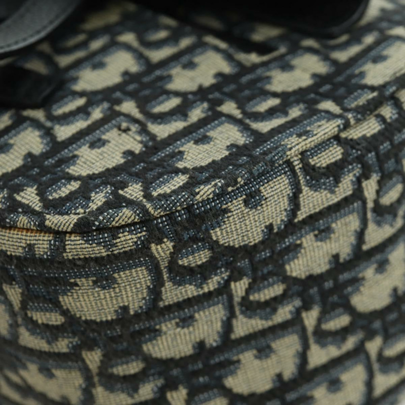 【日本直送】Christian Dior Oblique Trotter帆布馬鞍包 海軍藍 銀色 正品 172398SAM-12