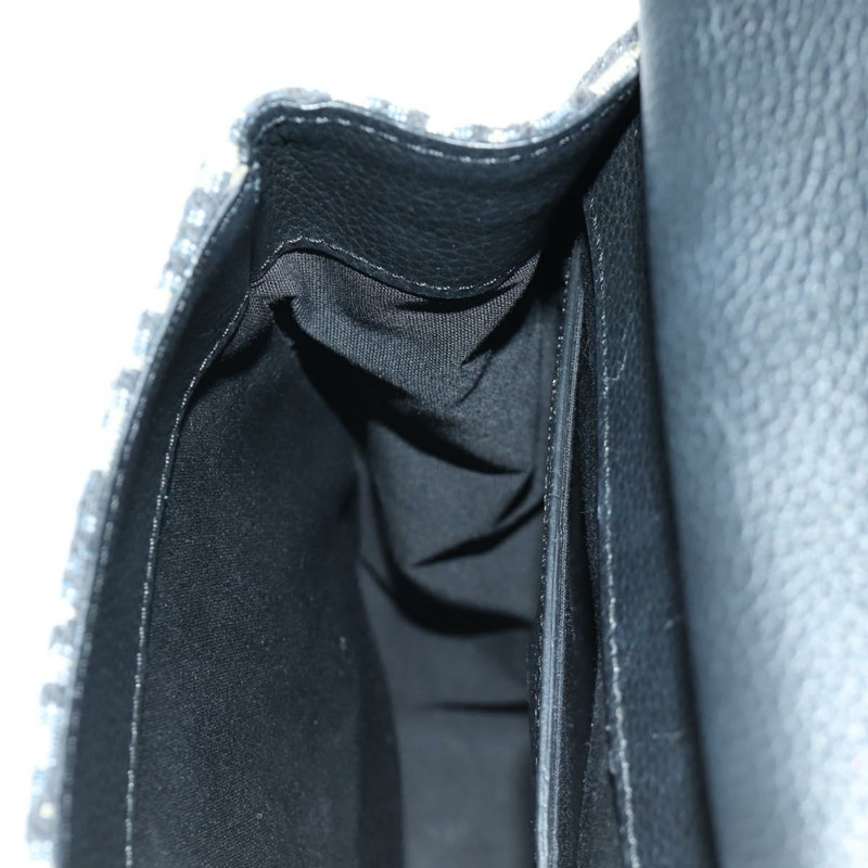 【日本直送】Christian Dior Oblique Trotter帆布馬鞍包 海軍藍 銀色 正品 172398SAM-22