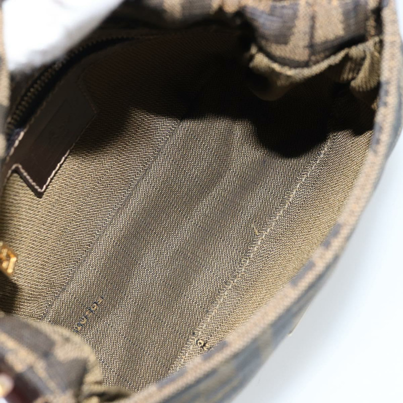 【日本直送】FENDI Zucca帆布Mamma Baguette手袋 棕色 黑色 金色 正品 173348SAV-8