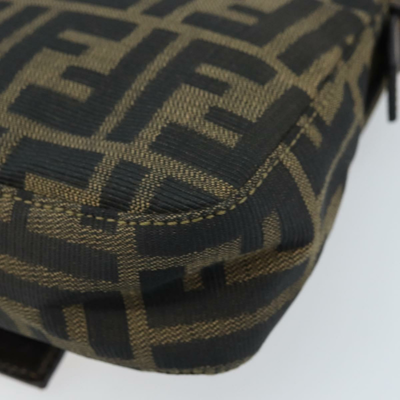 【日本直送】FENDI Zucca帆布Mamma Baguette手袋 棕色 黑色 金色 正品 173348SAV-16