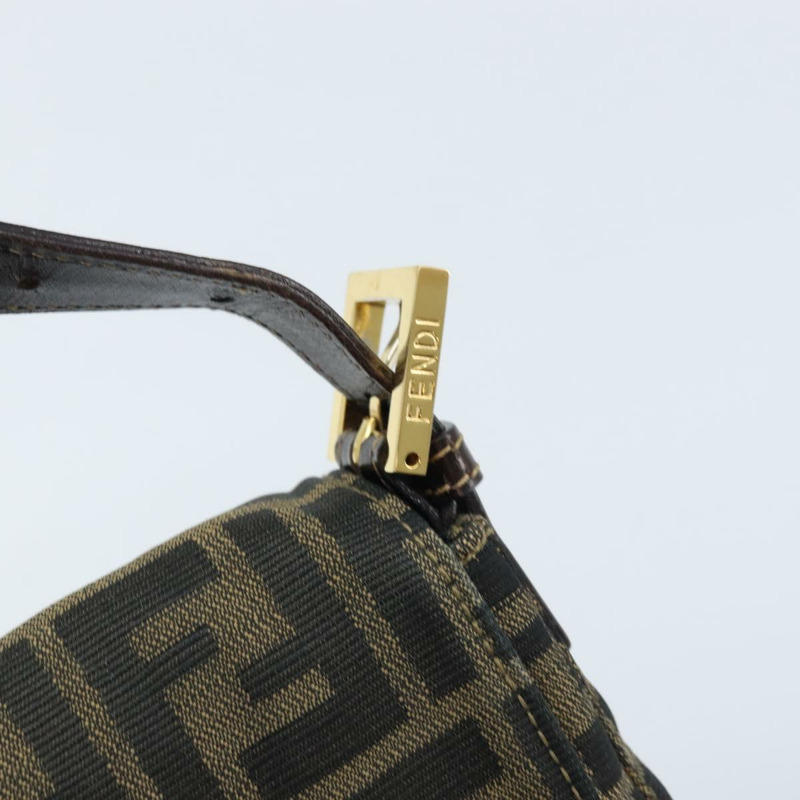 【日本直送】FENDI Zucca帆布Mamma Baguette手袋 棕色 黑色 金色 正品 173348SAV-18