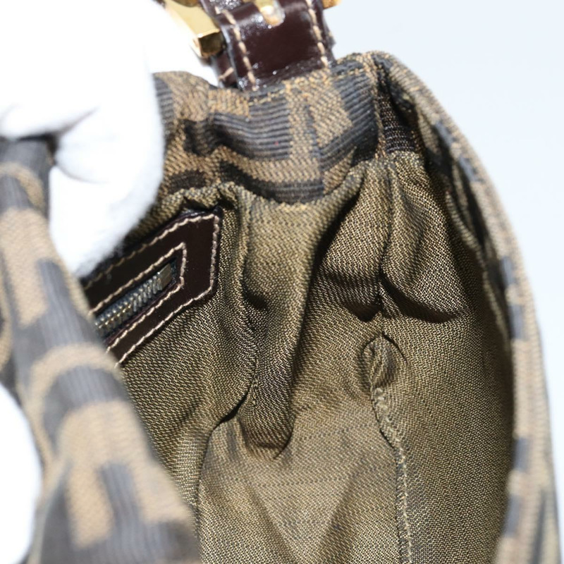 【日本直送】FENDI Zucca帆布Mamma Baguette手袋 棕色 黑色 金色 正品 173348SAV-22