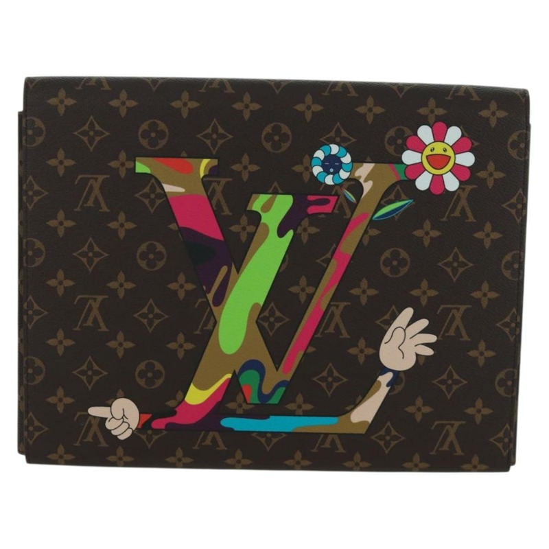 【日本直送】路易威登 Monogram Panda LVxTM 文件夾標誌手拿包 GI1306 正品 173401SM-1