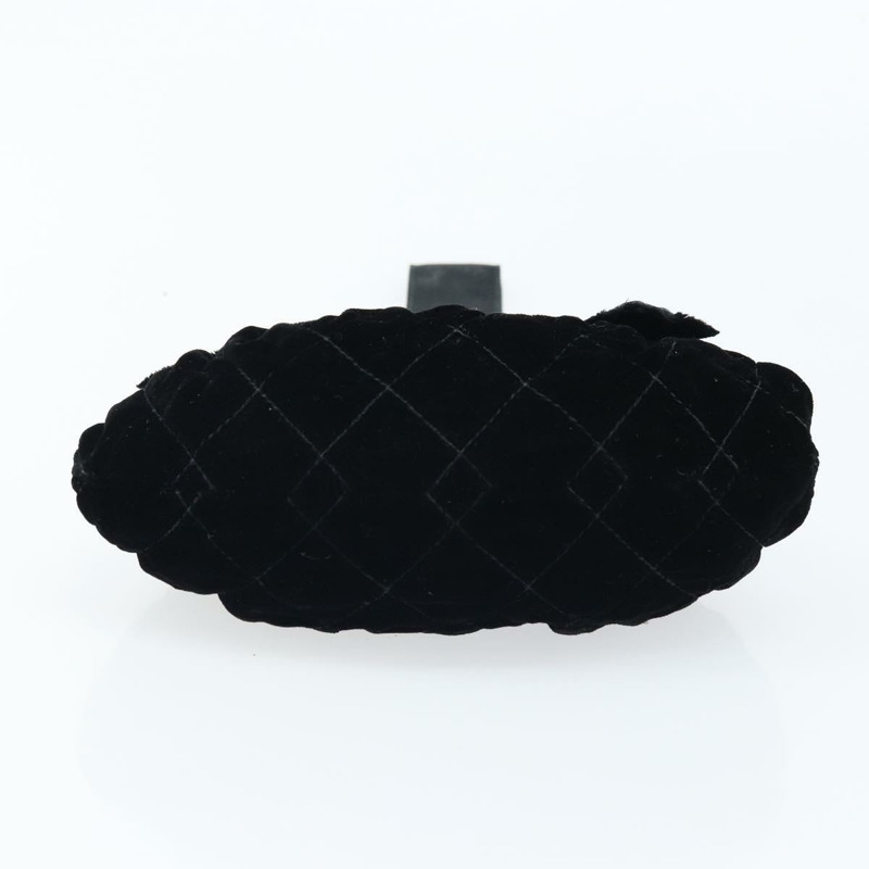 【日本直送】香奈兒 (CHANEL) 天鵝絨黑色金色雙C標誌手提包 ARZ385A-8