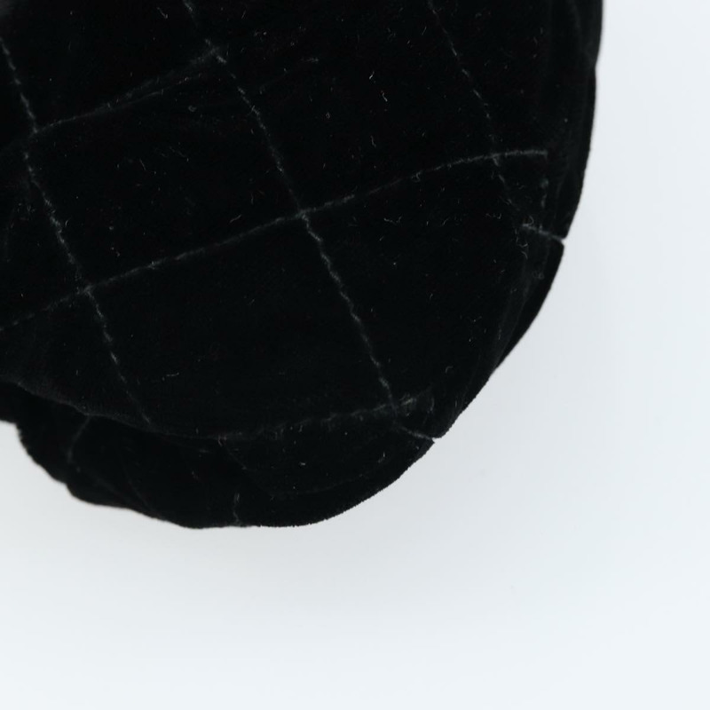 【日本直送】香奈兒 (CHANEL) 天鵝絨黑色金色雙C標誌手提包 ARZ385A-10