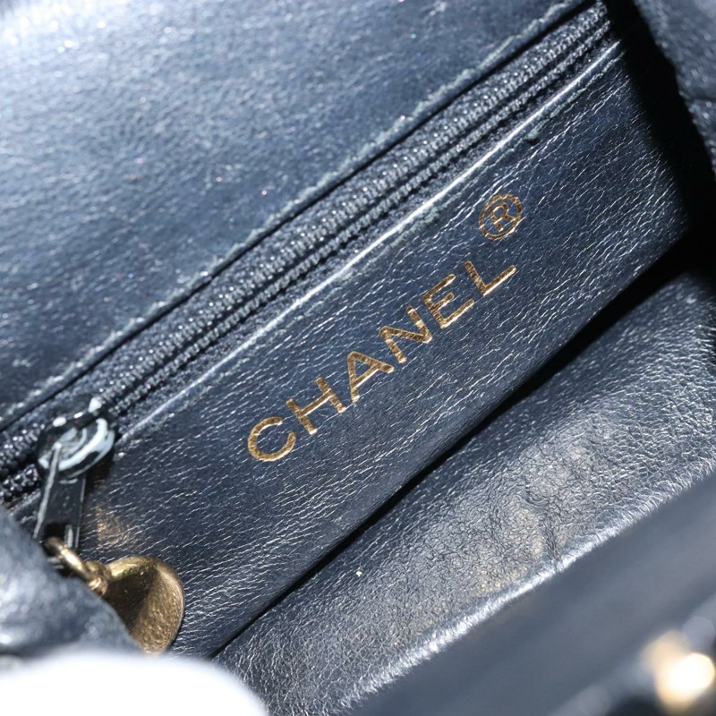 【日本直送】香奈兒 (CHANEL) 天鵝絨黑色金色雙C標誌手提包 ARZ385A-15