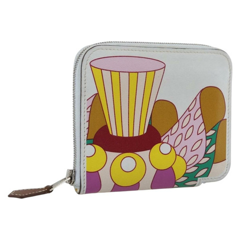 愛馬仕 Azap Compact Silk 皮夾皮革多色銀色正品 LNZ572SAM