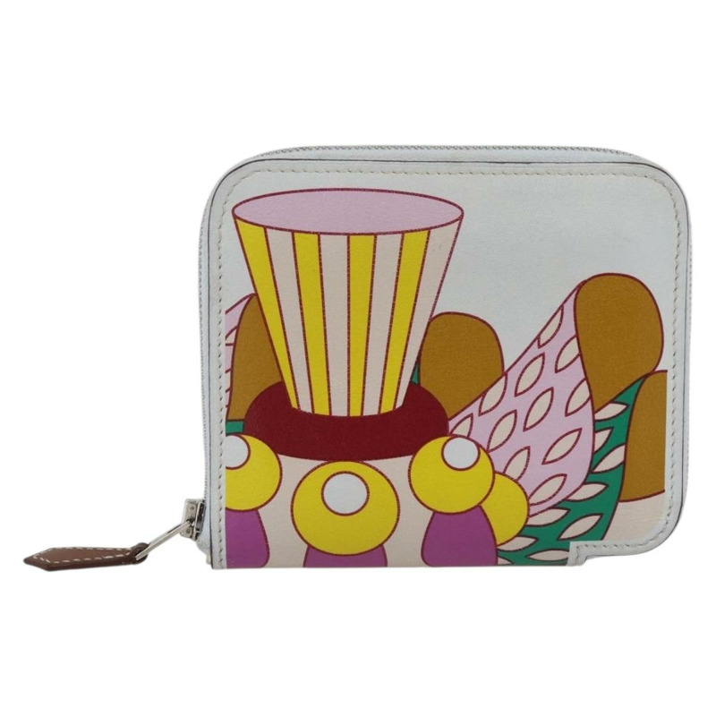 【日本直送】愛馬仕 Azap Compact Silk 皮夾皮革多色銀色正品 LNZ572SAM-1