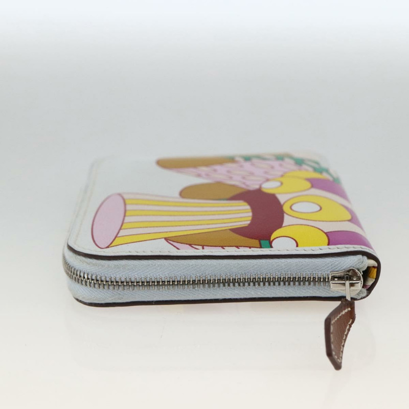 【日本直送】愛馬仕 Azap Compact Silk 皮夾皮革多色銀色正品 LNZ572SAM-3