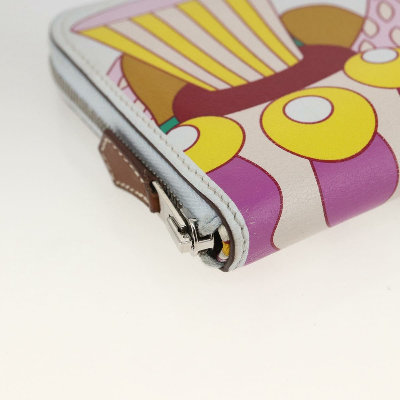 【日本直送】愛馬仕 Azap Compact Silk 皮夾皮革多色銀色正品 LNZ572SAM-8