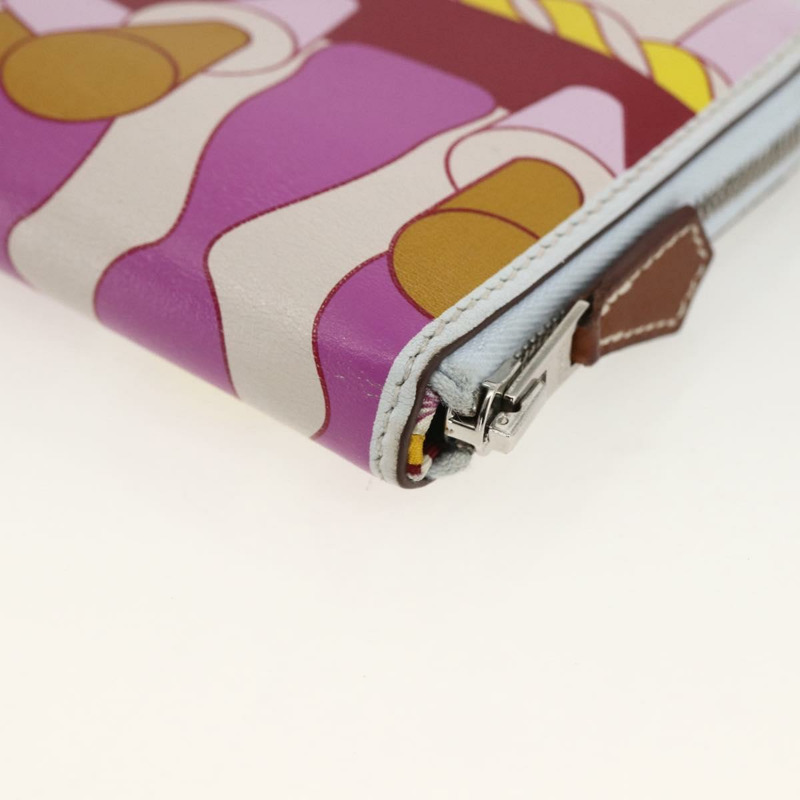 【日本直送】愛馬仕 Azap Compact Silk 皮夾皮革多色銀色正品 LNZ572SAM-9