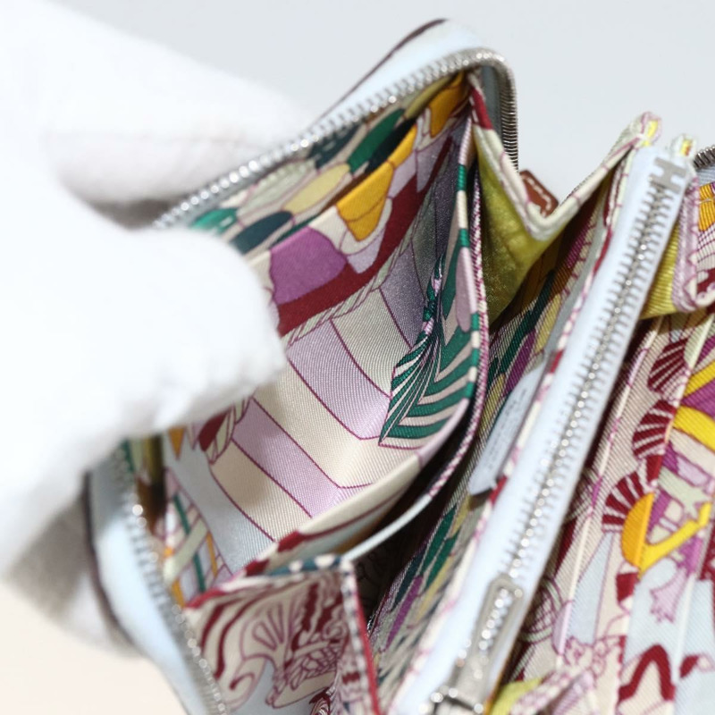 【日本直送】愛馬仕 Azap Compact Silk 皮夾皮革多色銀色正品 LNZ572SAM-15