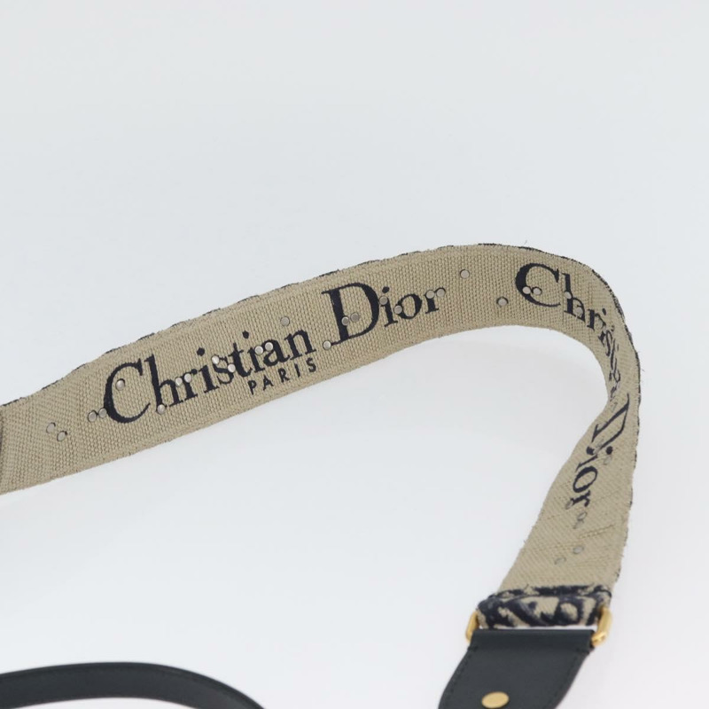 【日本直送】Christian Dior Trotter帆布斜背馬鞍包 海軍藍金色 正品 ka3018SAM-9