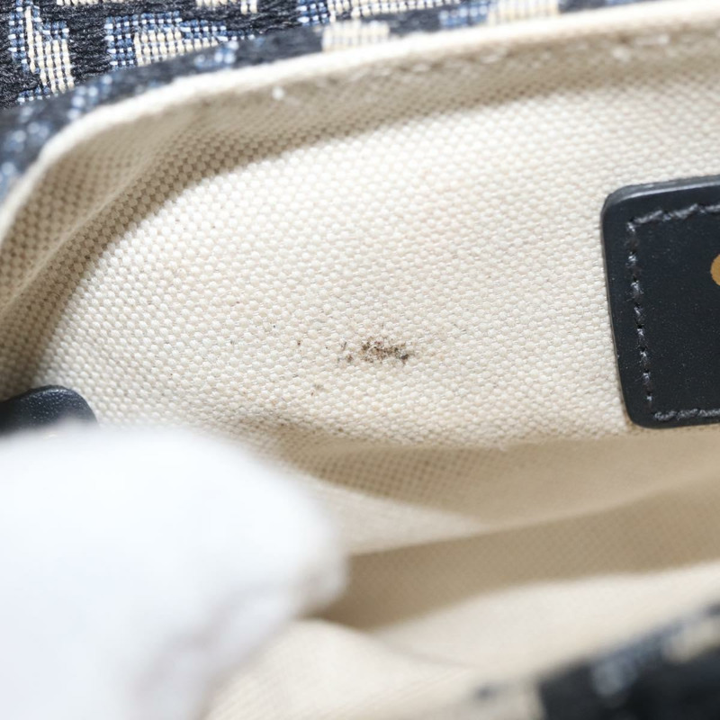 【日本直送】Christian Dior Trotter帆布斜背馬鞍包 海軍藍金色 正品 ka3018SAM-19