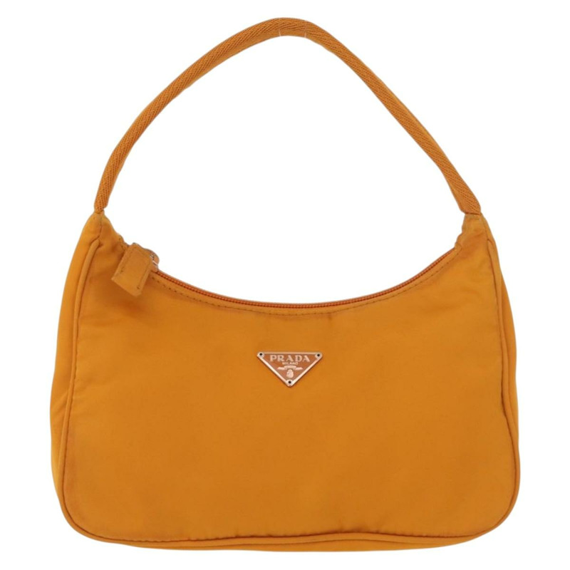 【日本直送】PRADA 手提包 尼龍 橙色 金色 正品 ARZ521V-12