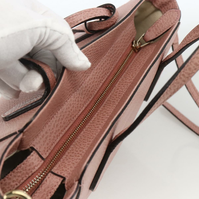 【日本直送】GUCCI Swing Tote PM 手提包 皮革 2way 粉金配色 368827 正品 BSZ083V-5