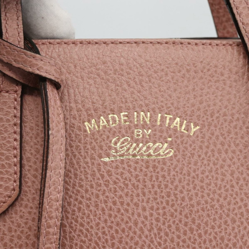 【日本直送】GUCCI Swing Tote PM 手提包 皮革 2way 粉金配色 368827 正品 BSZ083V-13