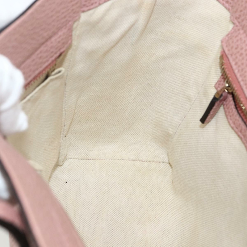 【日本直送】GUCCI Swing Tote PM 手提包 皮革 2way 粉金配色 368827 正品 BSZ083V-18