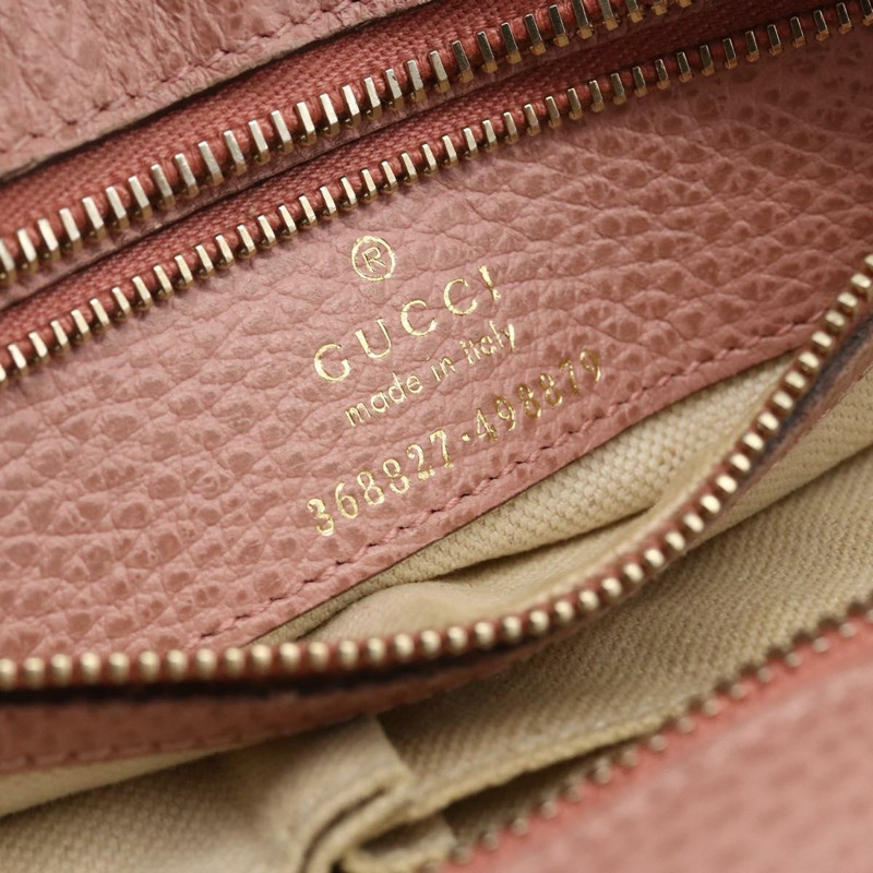 【日本直送】GUCCI Swing Tote PM 手提包 皮革 2way 粉金配色 368827 正品 BSZ083V-21