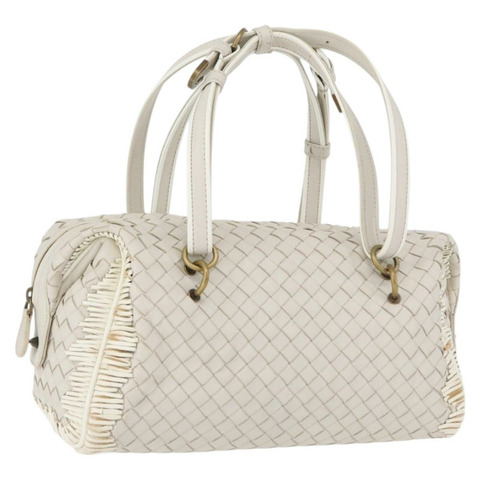 BOTTEGA VENETA INTRECCIATO 手袋 皮革 白色 金色 正品 BSZ148V