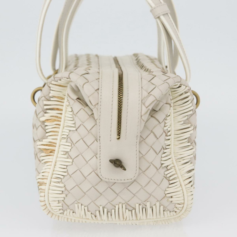 【日本直送】BOTTEGA VENETA INTRECCIATO 手袋 皮革 白色 金色 正品 BSZ148V-2