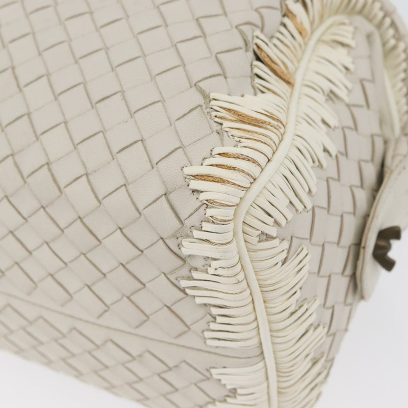 【日本直送】BOTTEGA VENETA INTRECCIATO 手袋 皮革 白色 金色 正品 BSZ148V-15